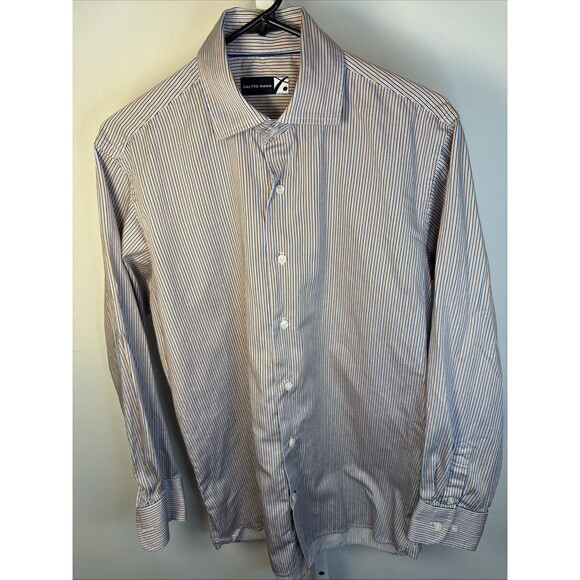 Saks Fifth Avenue Other - Saks 5th Ave Mens Dress Shirt Size Medium, Black Label, Stripe Button-Up $200